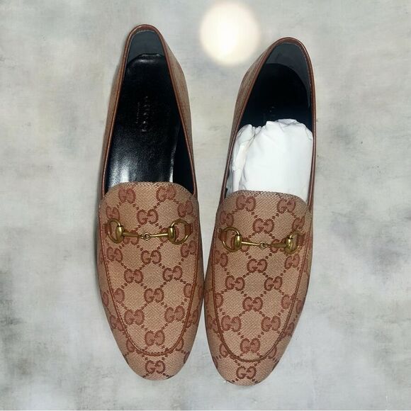 Authentic Gucci WOMEN'S GUCCI JORDAAN LOAFER Dust Bags each shoe Size EU40/US 10 - Picture 1 of 13